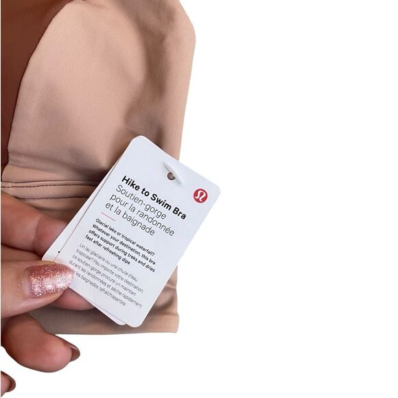 Lululemon 2 Hike To Swim Crop Top Sports Bra‎ Brown Tan Gorpcore Athletic New - Picture 4 of 7